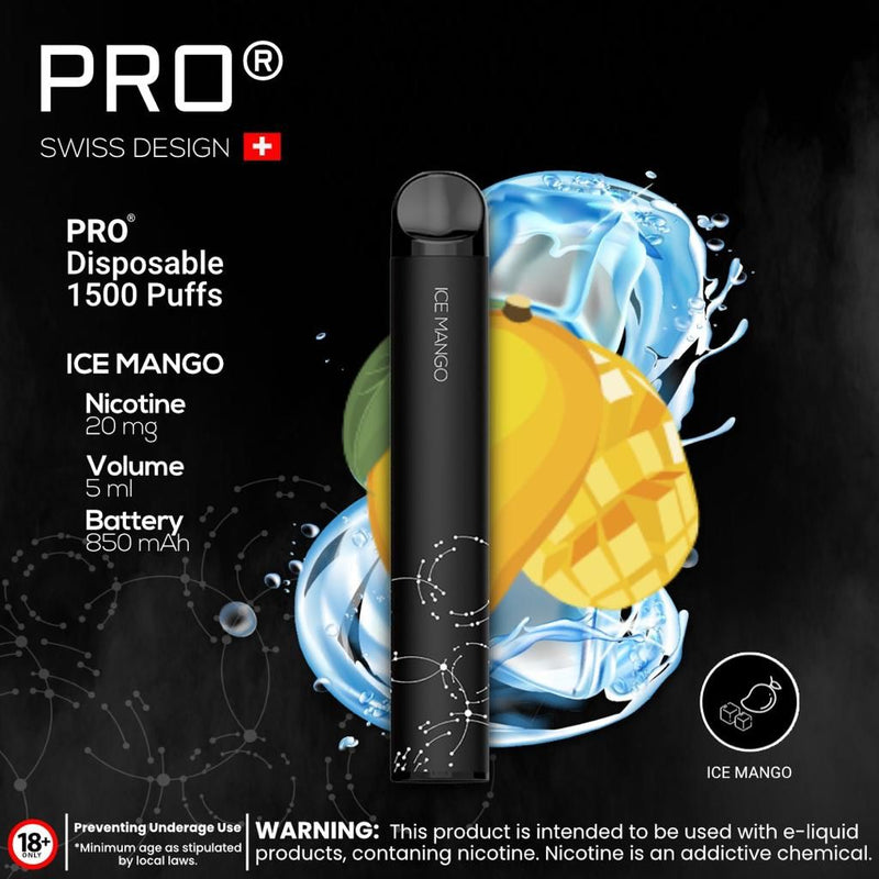 PRO SWISS DESIGN DISPOSABLE PEN (1500 PUFFS) - Vapetownuae