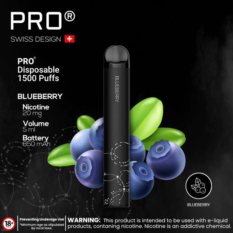 PRO SWISS DESIGN DISPOSABLE PEN (1500 PUFFS) - Vapetownuae