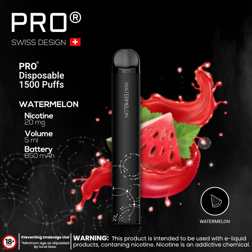 PRO SWISS DESIGN DISPOSABLE PEN (1500 PUFFS) - Vapetownuae