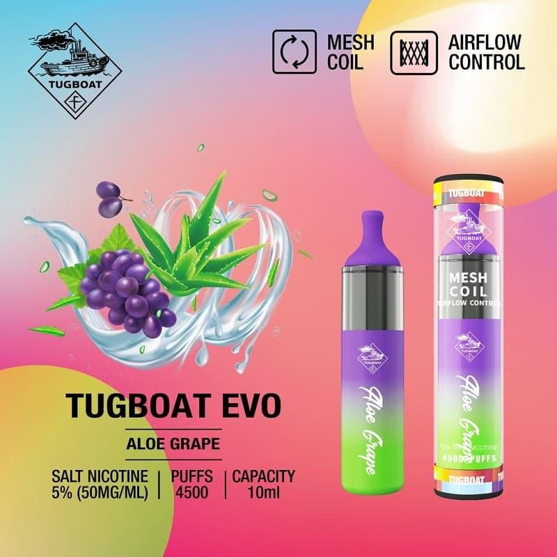 TUGBOAT EVO DISPOSABLE VAPE DEVICE (4500 PUFFS) - Vapetownuae