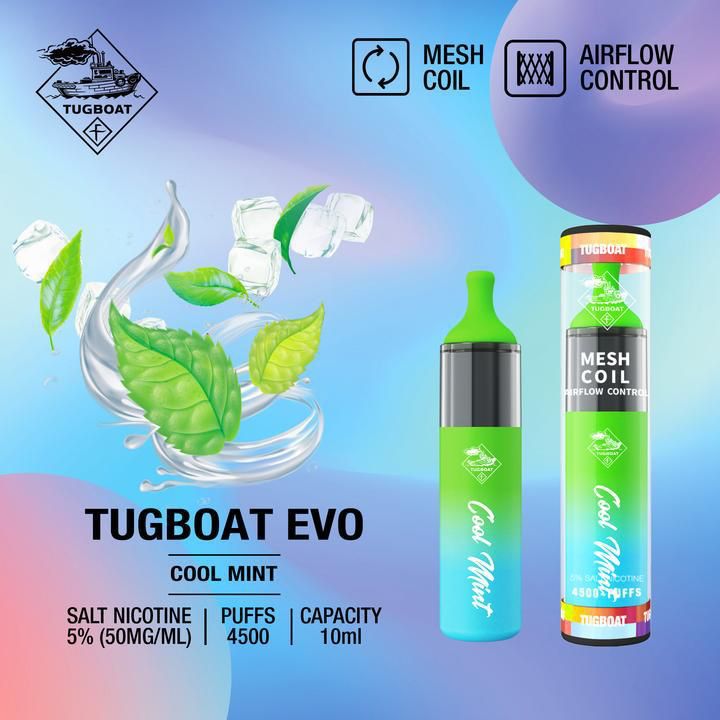 TUGBOAT EVO DISPOSABLE VAPE DEVICE (4500 PUFFS) - Vapetownuae
