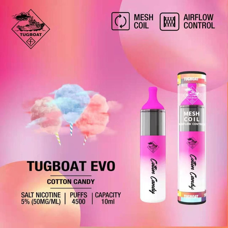 TUGBOAT EVO DISPOSABLE VAPE DEVICE (4500 PUFFS) - Vapetownuae