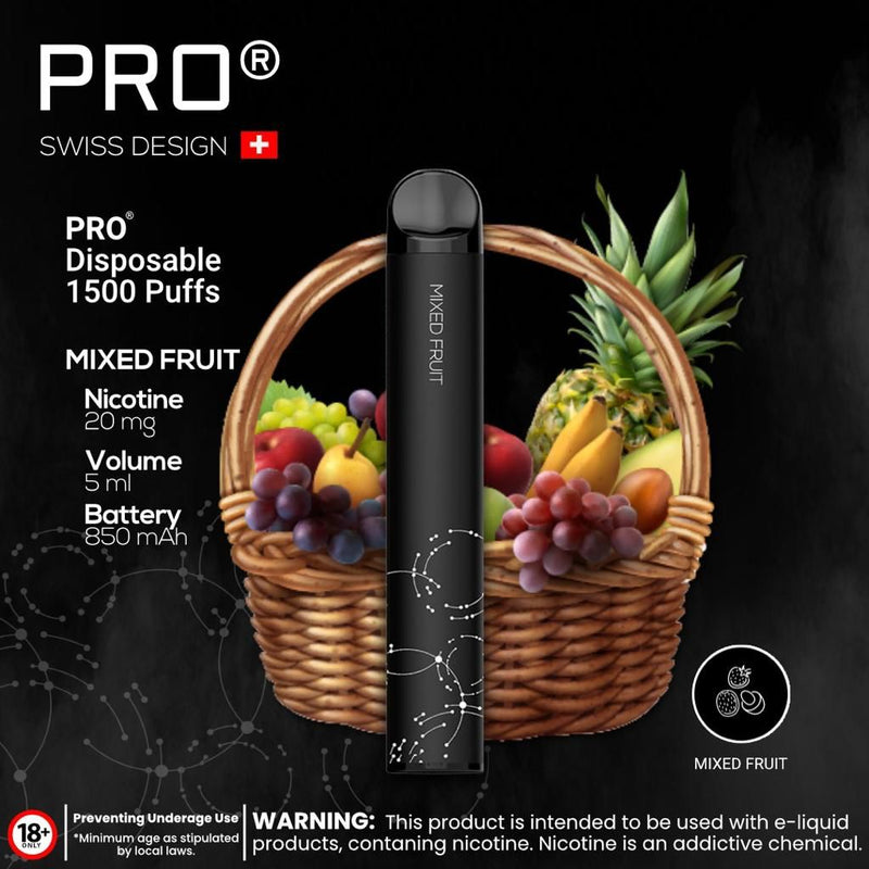 PRO SWISS DESIGN DISPOSABLE PEN (1500 PUFFS) - Vapetownuae