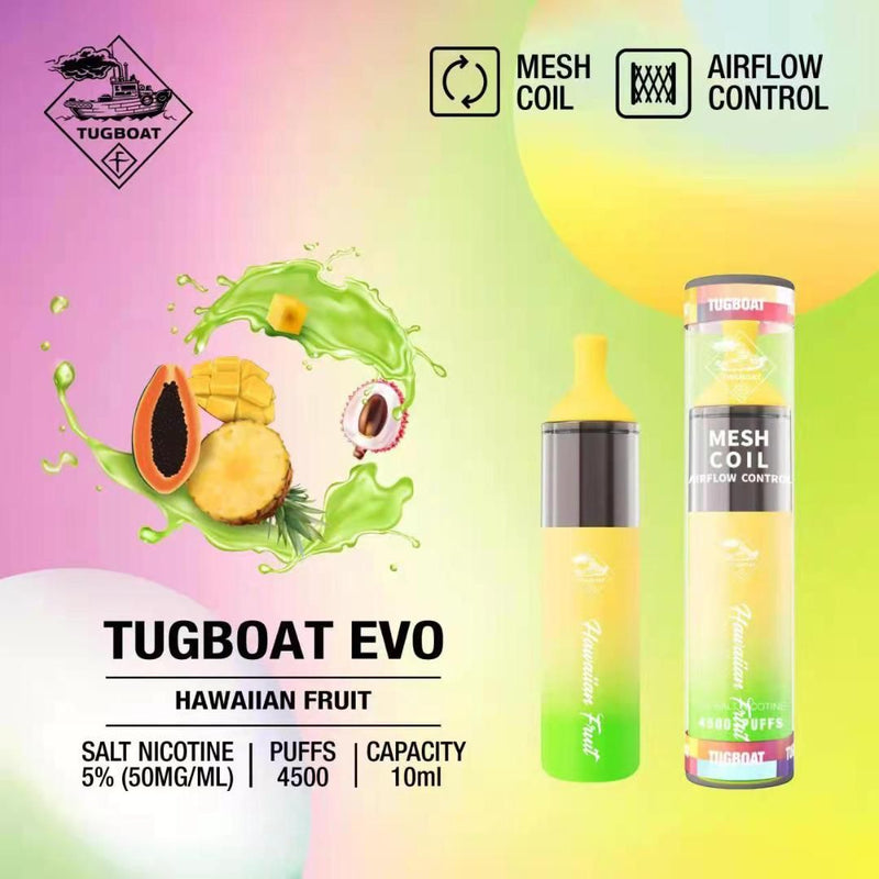 TUGBOAT EVO DISPOSABLE VAPE DEVICE (4500 PUFFS) - Vapetownuae
