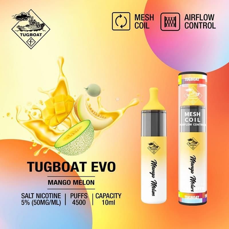 TUGBOAT EVO DISPOSABLE VAPE DEVICE (4500 PUFFS) - Vapetownuae